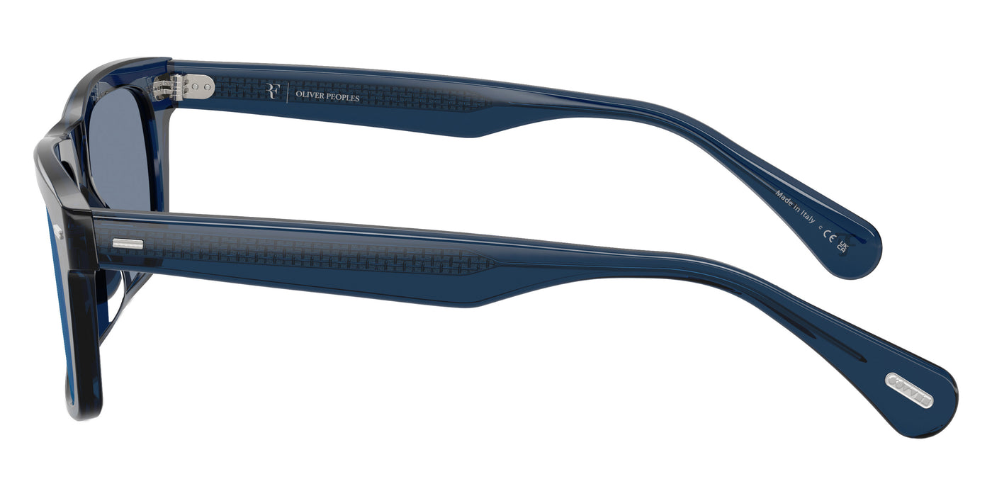 Oliver Peoples® R-16 OV5596SU 178755 55 Sunglasses - Blue Ash / Marine Flash Mirrored