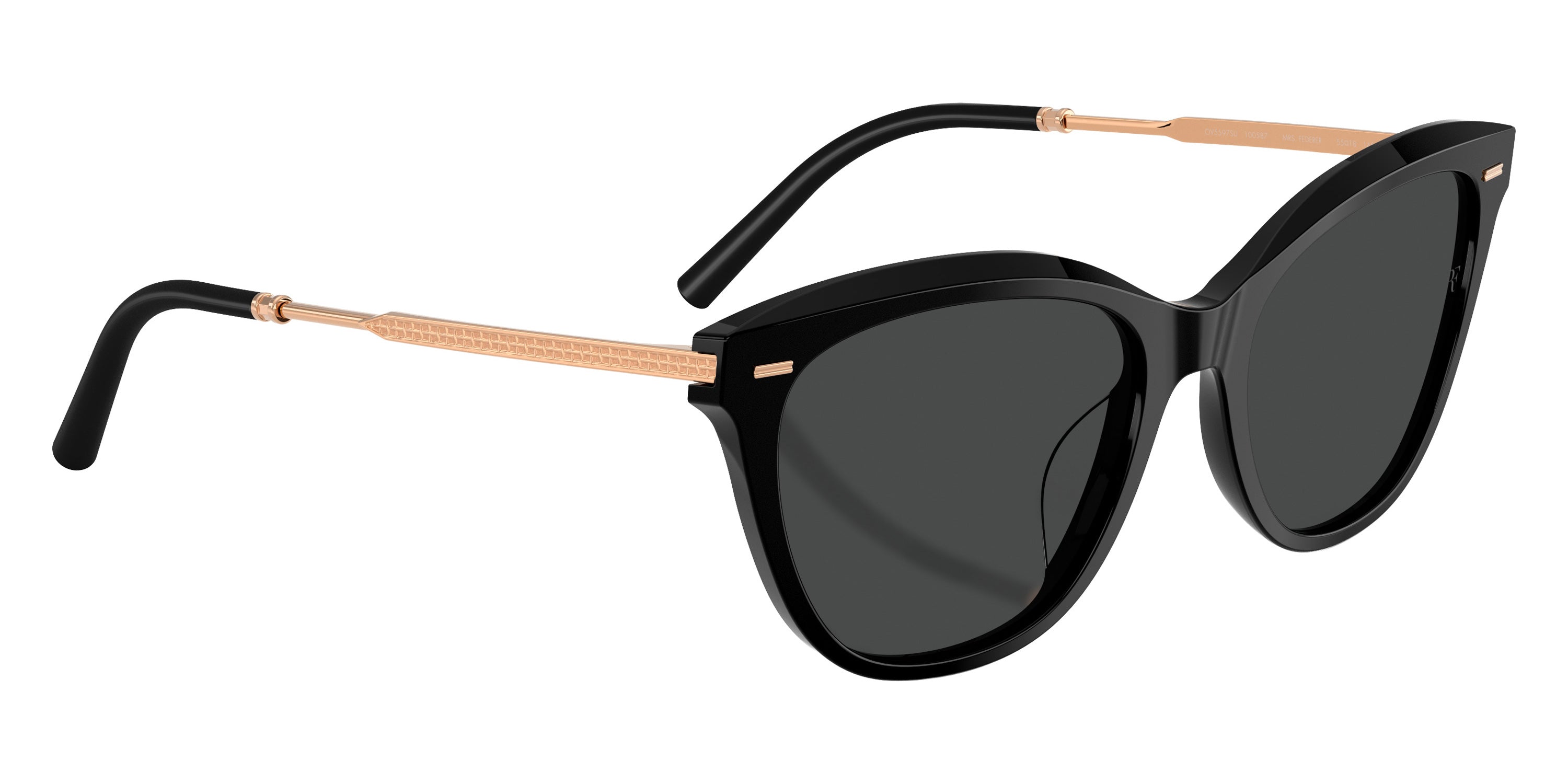 Oliver Peoples® Mrs. Federer OV5597SU 100587 55 Sunglasses - Black / Dark Slate