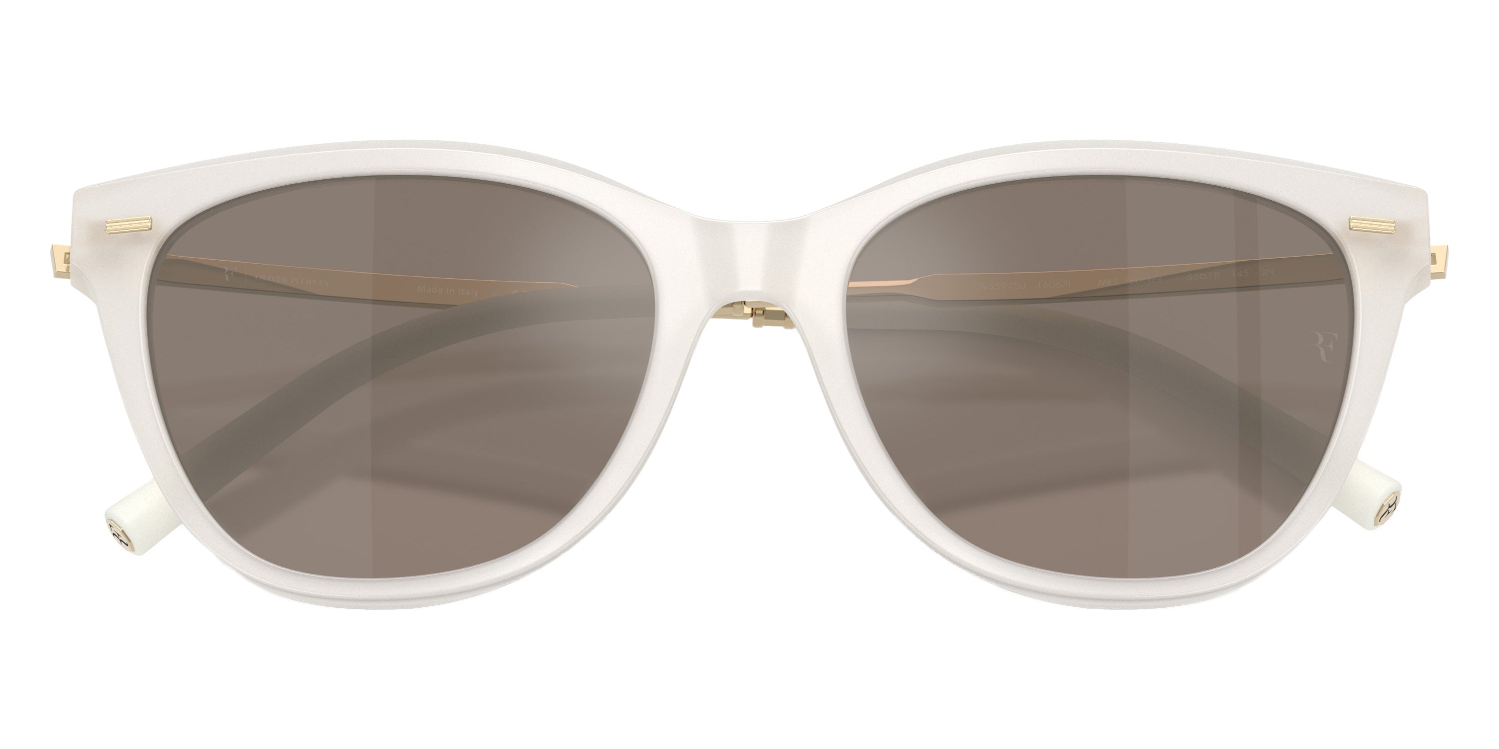 Oliver Peoples® Mrs. Federer OV5597SU 16067I 55 Sunglasses - Warm White / Sierra Flash Mirrored