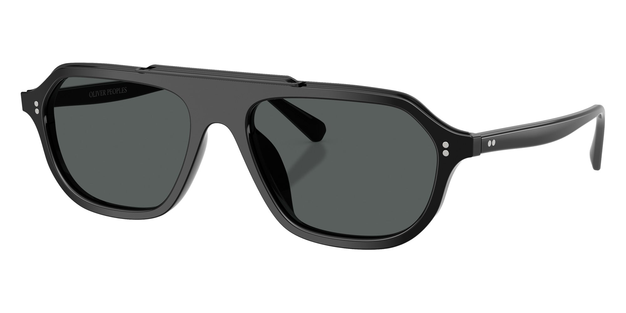 Oliver Peoples® OV5613SU Geometric OV5613SU 1731P2 58 Sunglasses - Black/Midnight Express Polarized 1731P2