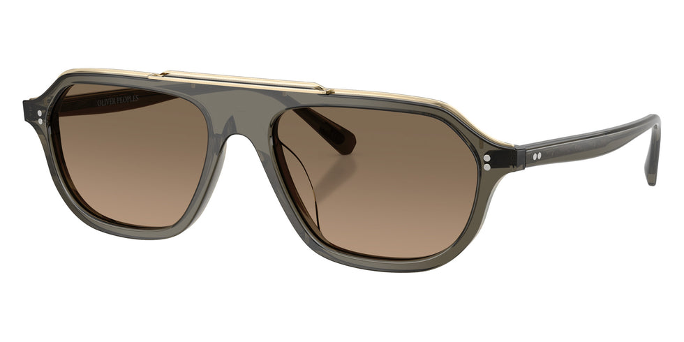 Oliver Peoples® OV5613SU Geometric OV5613SU 1820GN 58 Sunglasses - Inkwell/Sandstone Gradient Polarized 1820GN