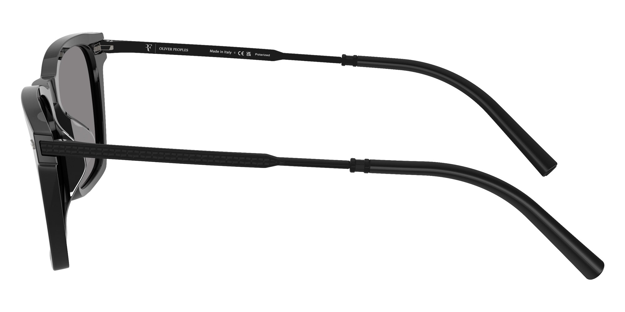 Oliver Peoples® OV5624SU Rectangle OV5624SU 100527 54 Sunglasses - Black/Iron Wash to Dark Photochromic Polarized 100527