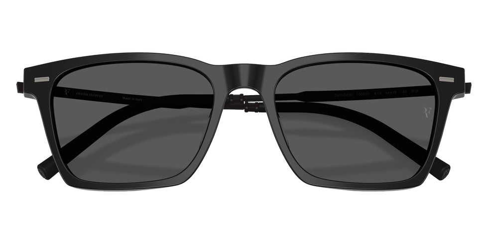 Oliver Peoples® OV5624SU Rectangle OV5624SU 100527 54 Sunglasses - Black/Iron Wash to Dark Photochromic Polarized 100527