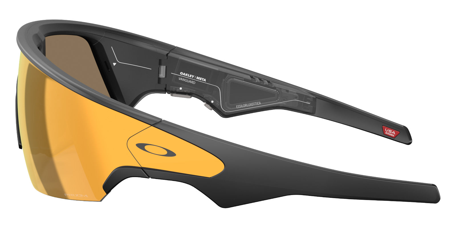 Oakley® Meta OW8001 Vanguard - Matte Black/Prizm 24k Mirrored Sunglasses