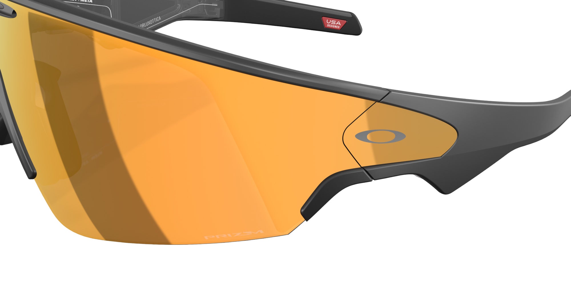 Oakley® Meta OW8001 Vanguard - Matte Black/Prizm 24k Mirrored Sunglasses