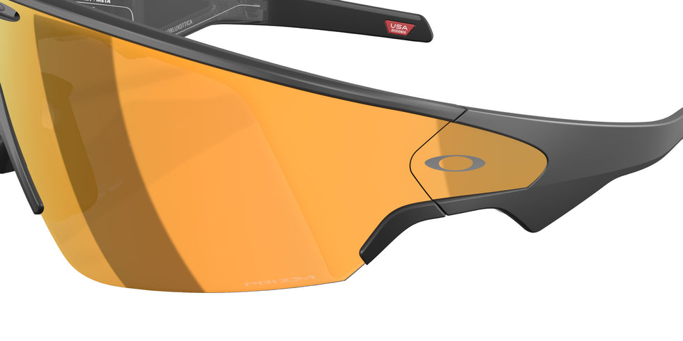 Oakley® Meta OW8001 Vanguard - Matte Black/Prizm 24k Mirrored Sunglasses
