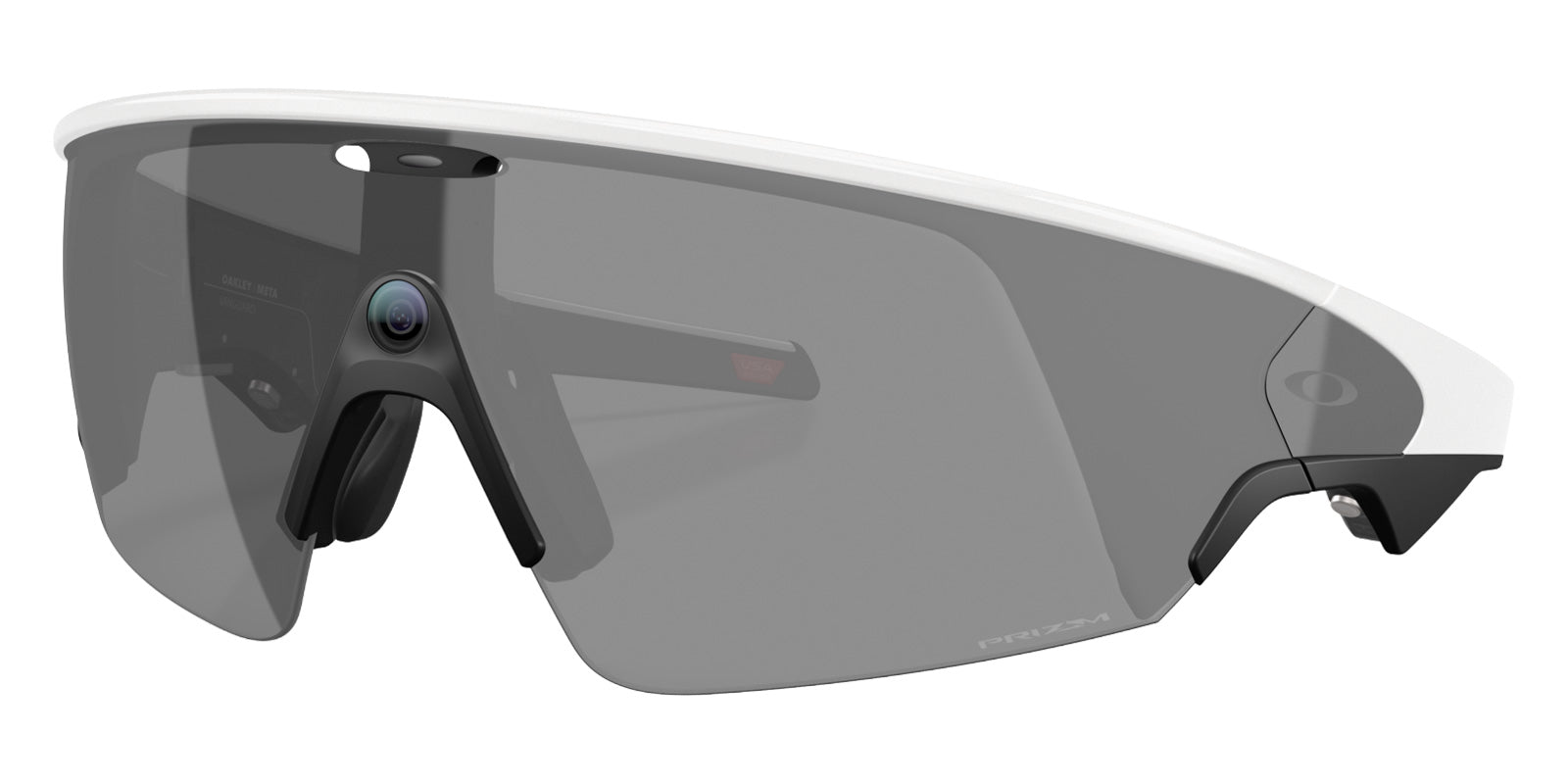 Oakley® Meta OW8001 Vanguard - Matte White/Prizm Black Mirrored Sunglasses