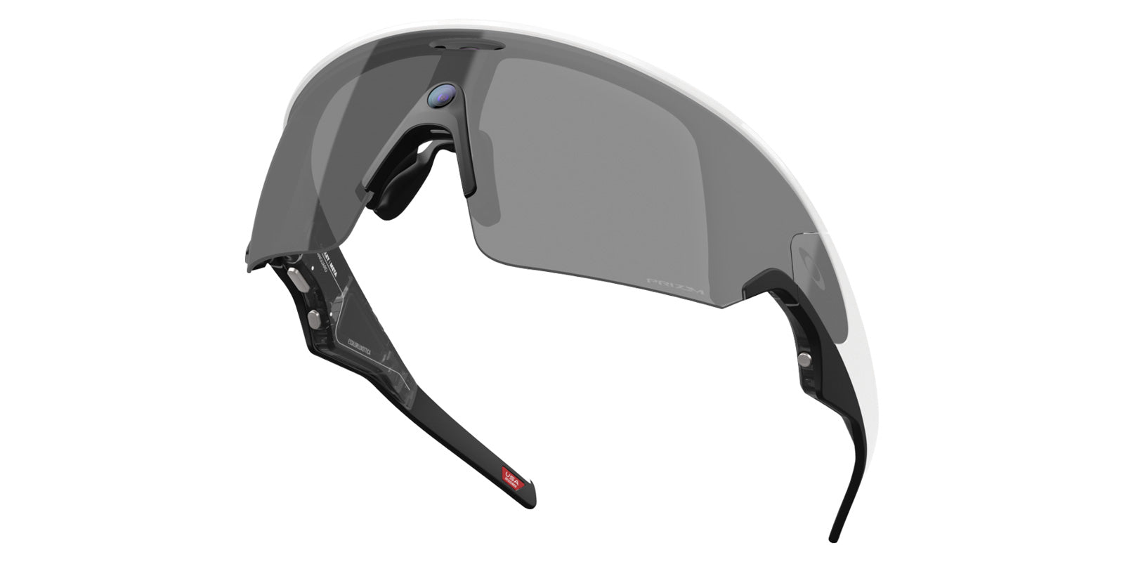Oakley® Meta OW8001 Vanguard - Matte White/Prizm Black Mirrored Sunglasses