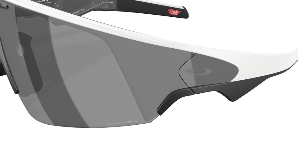 Oakley® Meta OW8001 Vanguard - Matte White/Prizm Black Mirrored Sunglasses