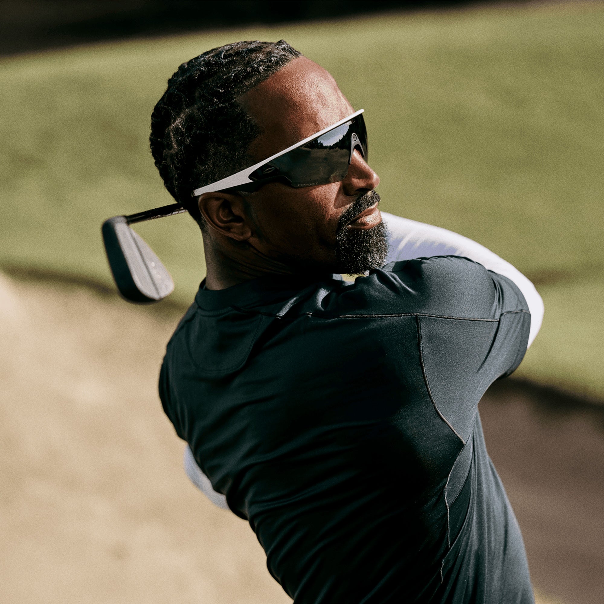 Oakley® Meta OW8001 Vanguard - Matte White/Prizm Black Mirrored Sunglasses