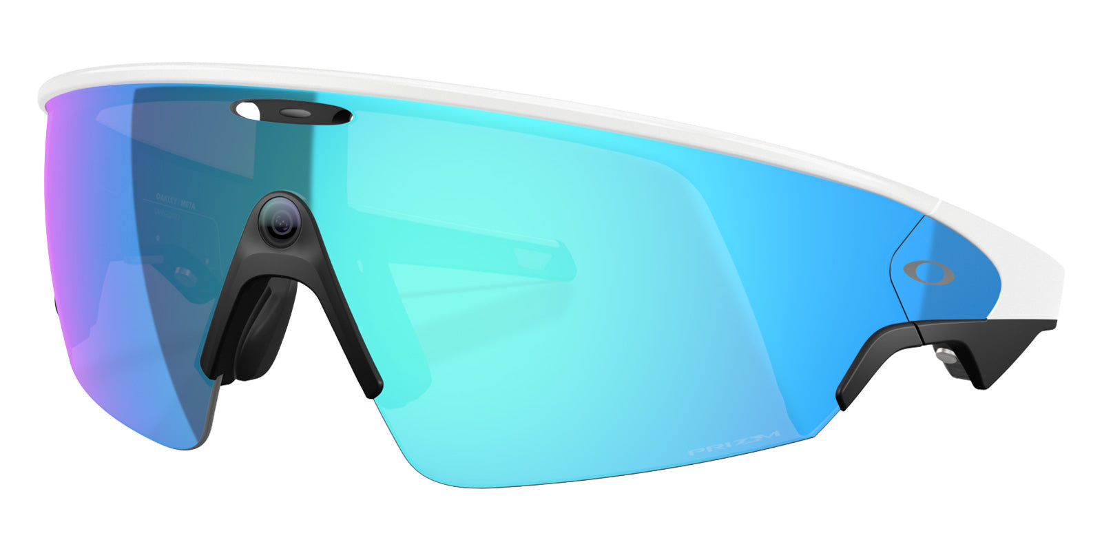 Oakley® Meta OW8001 Vanguard - Matte White/Prizm Sapphire Mirrored Sunglasses