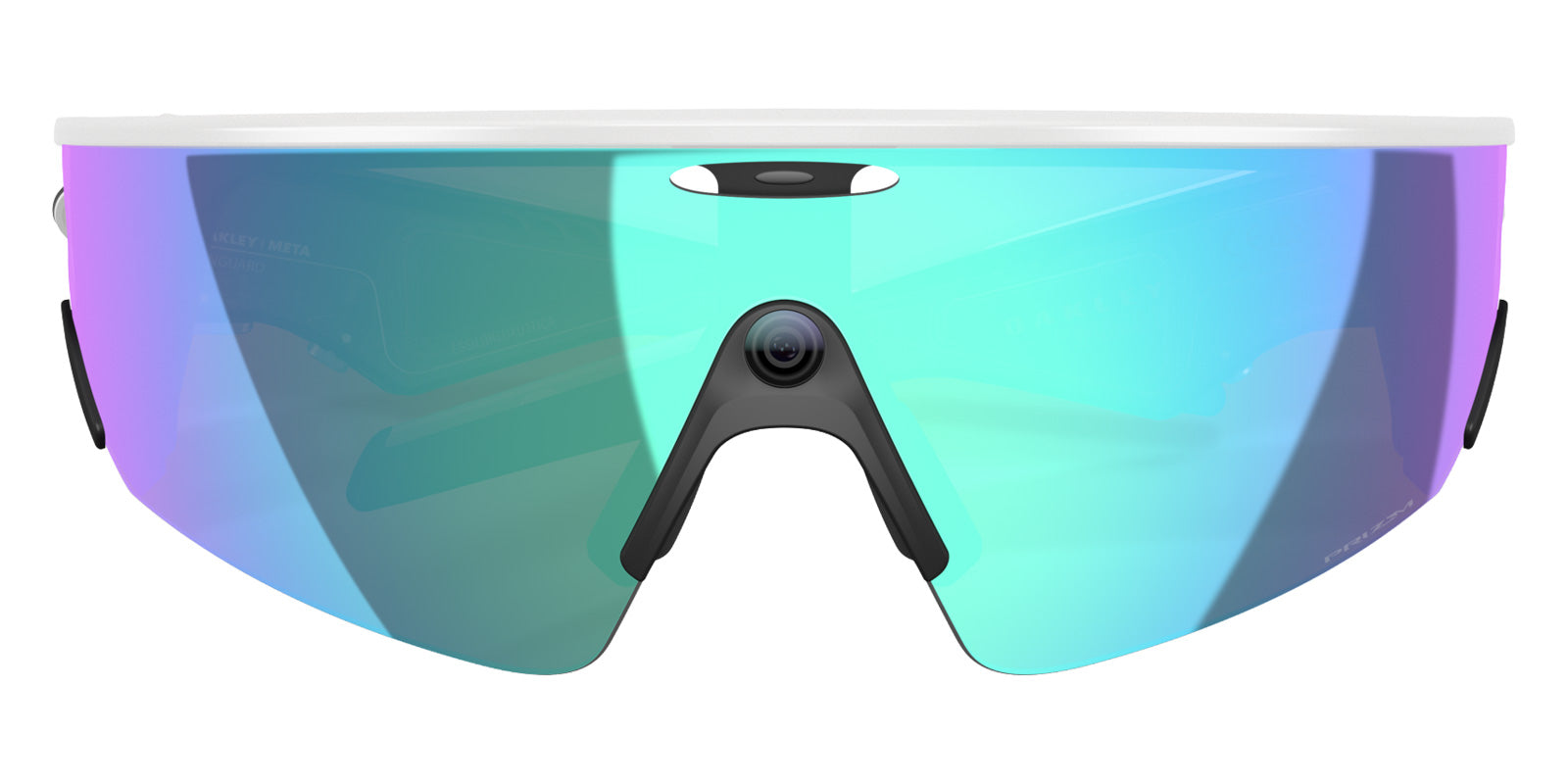 Oakley® Meta OW8001 Vanguard - Matte White/Prizm Sapphire Mirrored Sunglasses