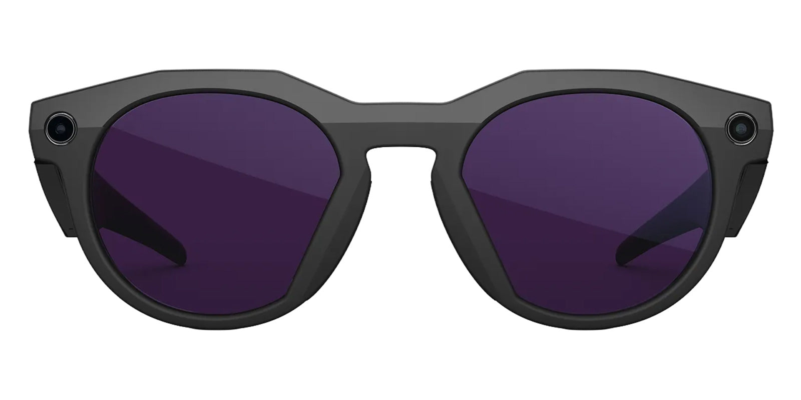 Oakley® Meta OW8002 HSTN - Polished Black/Clear to Amethyst Transitions AR Sunglasses