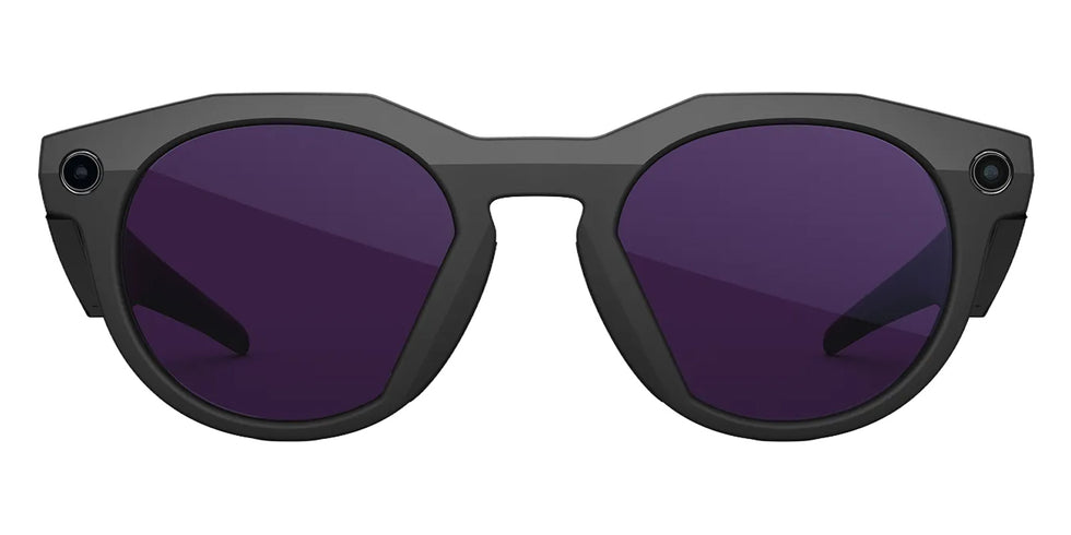 Oakley® Meta OW8002 HSTN - Polished Black/Clear to Amethyst Transitions AR Sunglasses