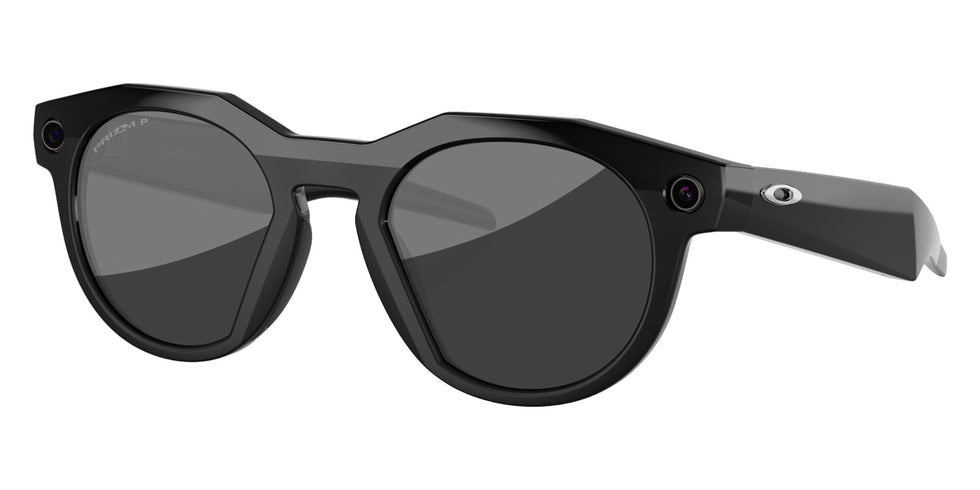 Oakley® Meta OW8002 HSTN - Polished Black/Prizm Black Polarized Mirrored Sunglasses