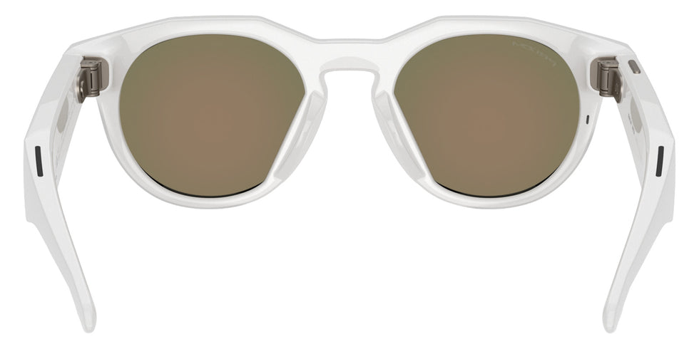 Oakley® Meta OW8002 HSTN - Polished Warm Gray/Prizm Ruby Mirrored Sunglasses