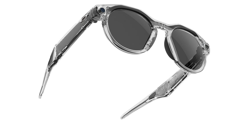 Oakley® Meta OW8002 HSTN - Polished Clear/Clear to Gray Transitions AR Sunglasses