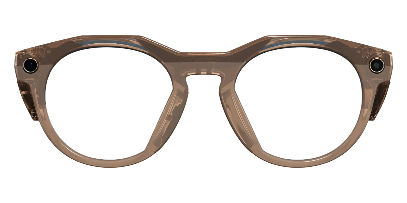 Oakley® Meta OW8002 HSTN - Polished Brown Smoke/Prizm Deep Water Polarized Sunglasses