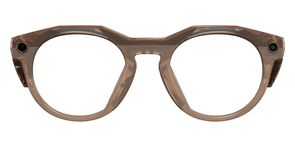 Oakley® Meta OW8002 HSTN - Polished Brown Smoke/Prizm Deep Water Polarized Sunglasses