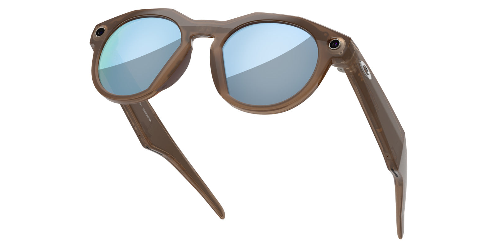Oakley® Meta OW8002 HSTN - Polished Brown Smoke/Prizm Deep Water Polarized Sunglasses
