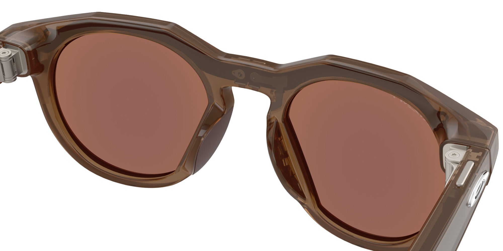 Oakley® Meta OW8002 HSTN - Polished Brown Smoke/Prizm Deep Water Polarized Sunglasses