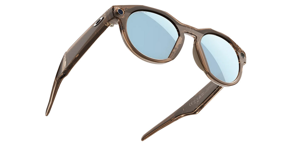Oakley® Meta OW8002 HSTN - Polished Brown Smoke/Prizm Deep Water Polarized Sunglasses