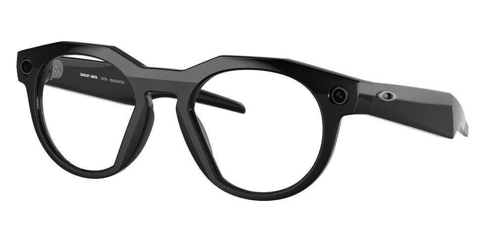 Oakley® Meta OW8002 HSTN - Polished Black/Clear AR Sunglasses