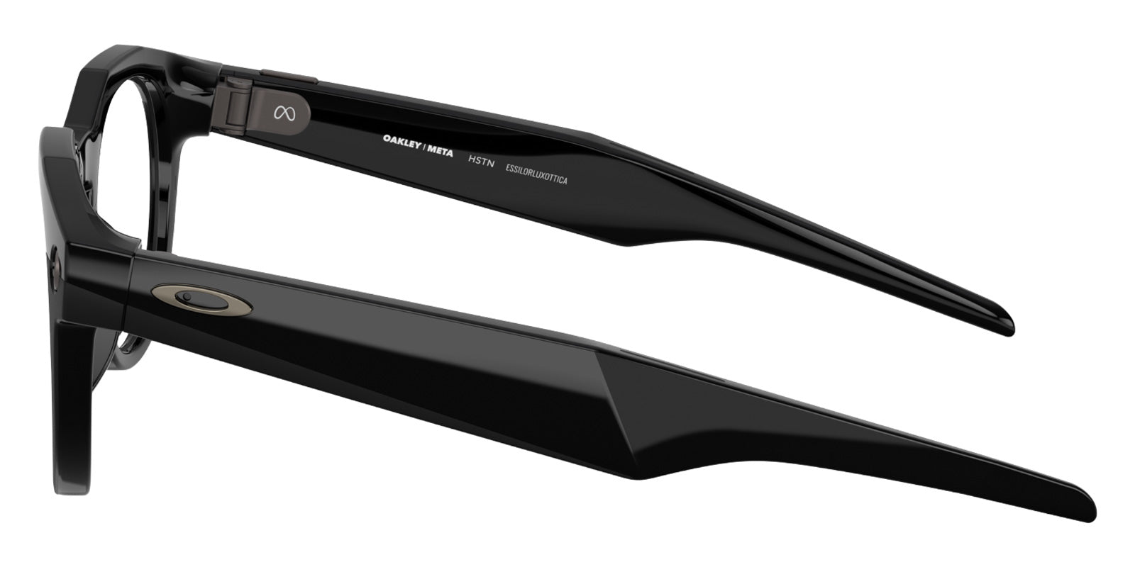 Oakley® Meta OW8002 HSTN - Polished Black/Clear AR Sunglasses