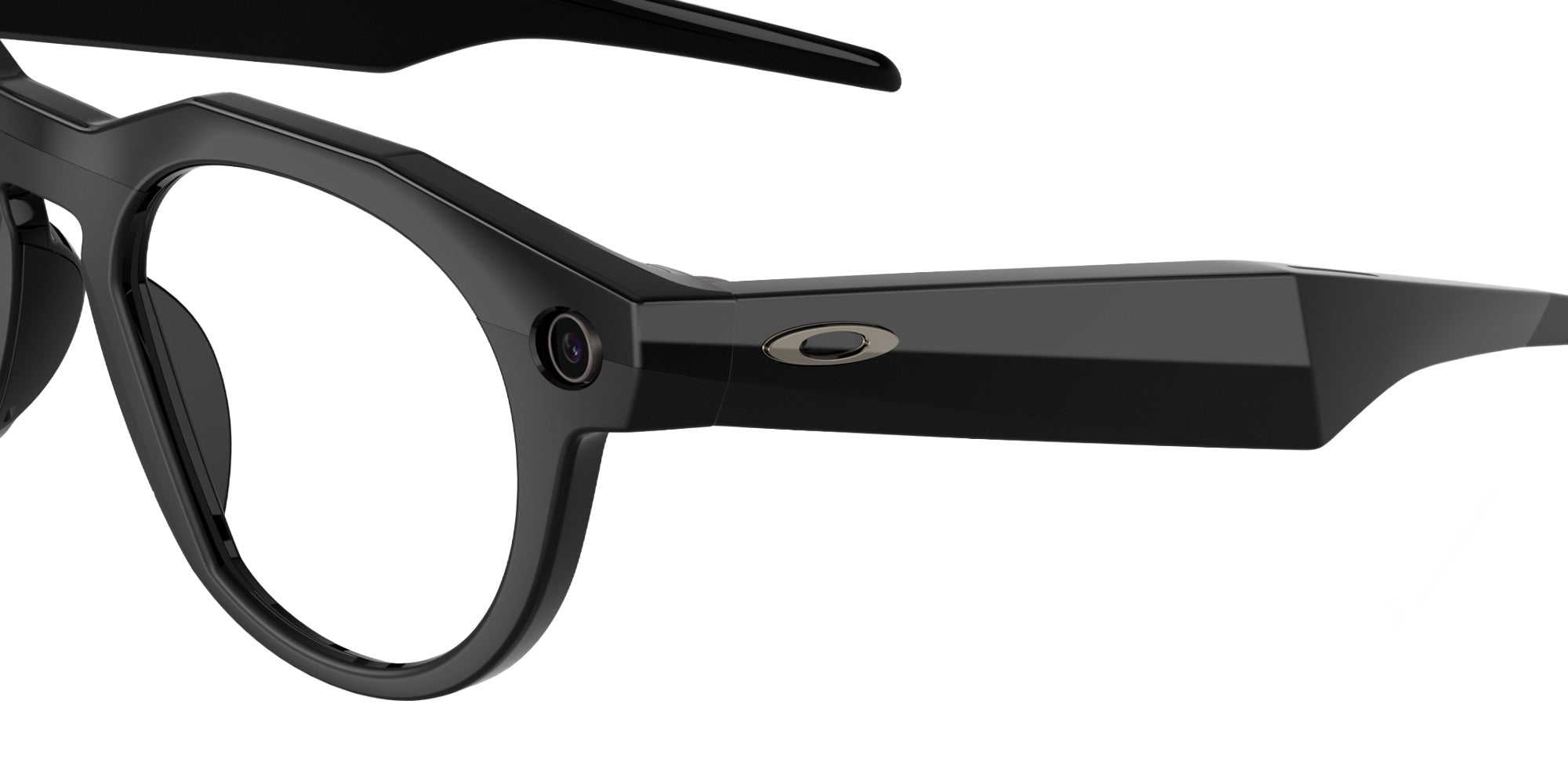 Oakley® Meta OW8002 HSTN - Polished Black/Clear AR Sunglasses