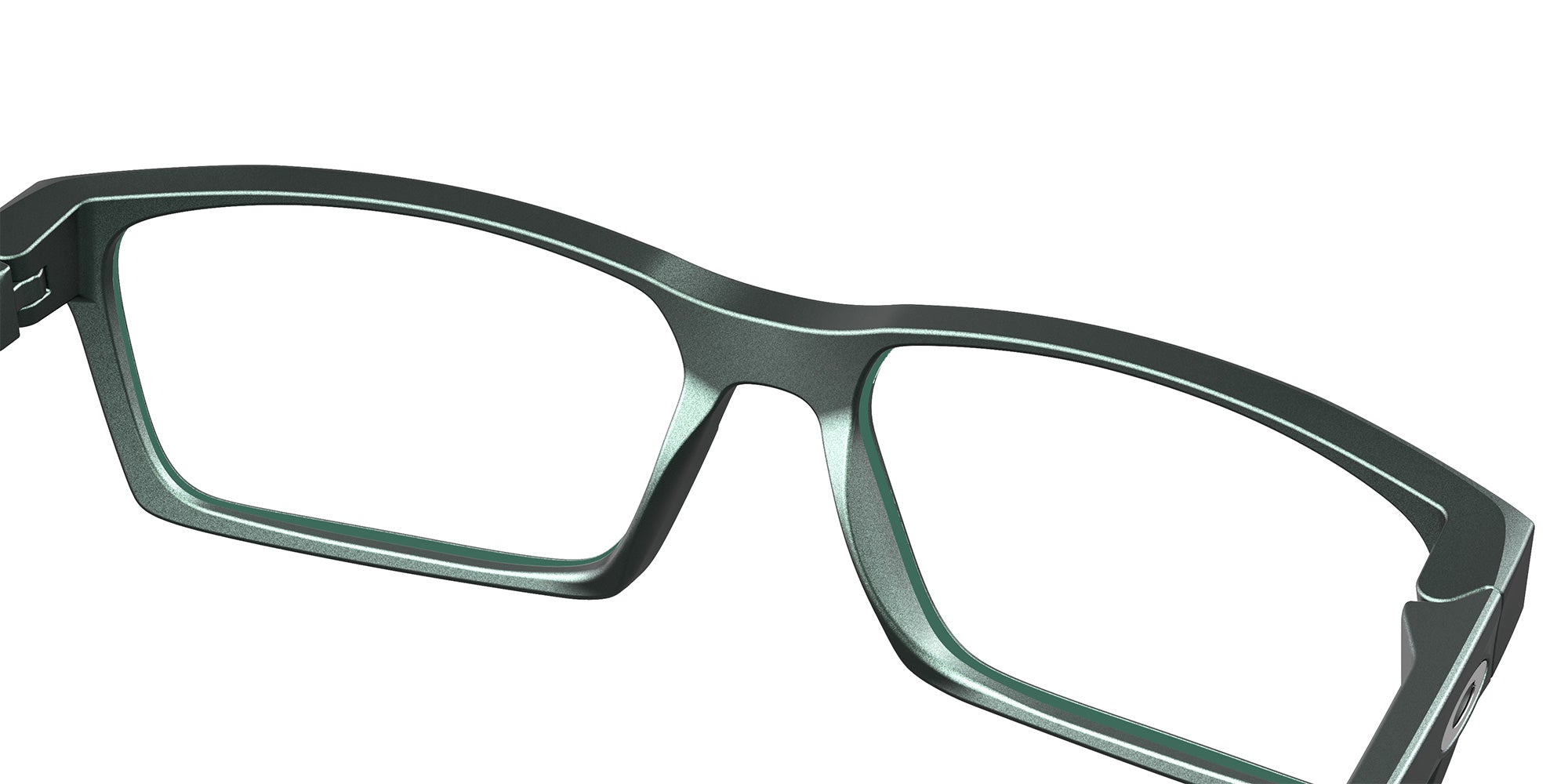 Oakley® OX8060 OVERHEAD OX8060 806004 53 Eyeglasses - Matte Dark Silver/Blue Colorshift 806004
