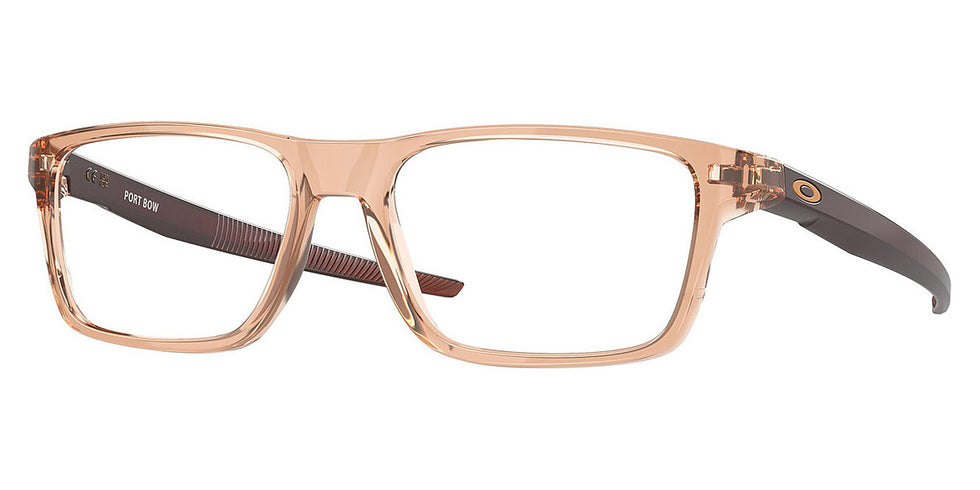 Oakley® OX8164 Port Bow OX8164 816407 53 - Polished Transparent Sepia Eyeglasses