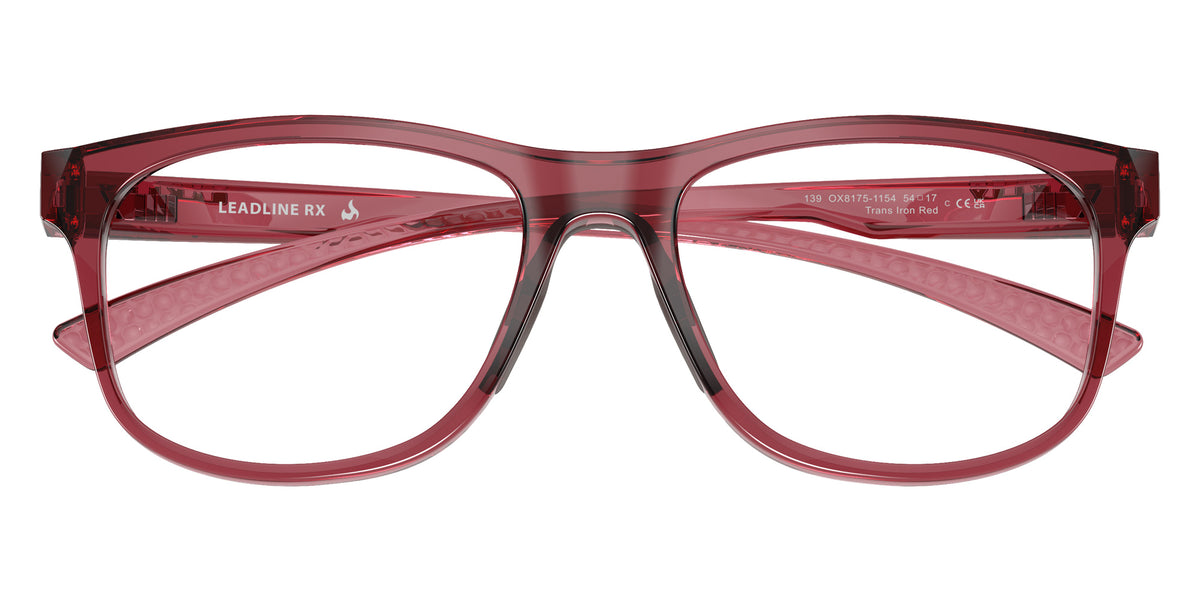 Oakley® OX8175 LEADLINE RX Eyeglasses - Transparent Iron Red