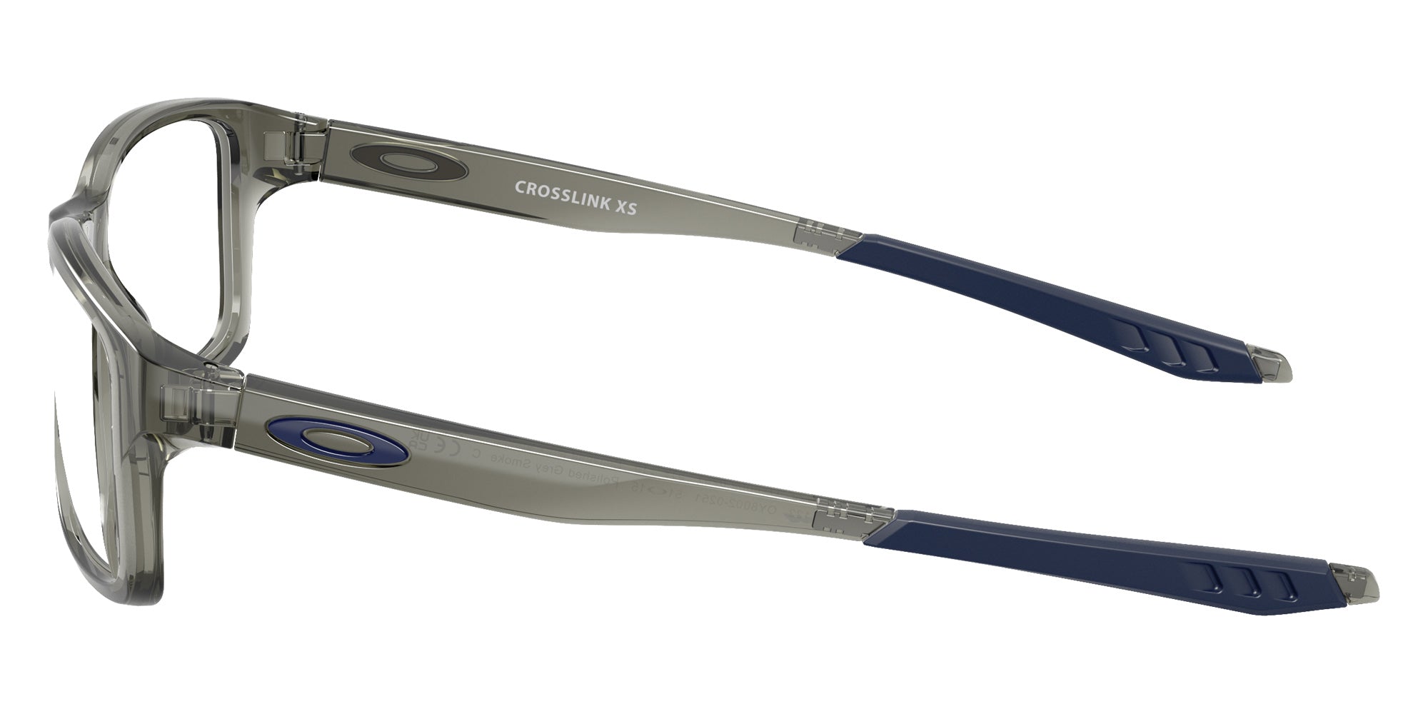 Oakley® OY8002 CROSSLINK XS OY8002 800202 49 Eyeglasses - Polished Gray Smoke