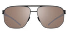 Mykita® PERRY MYK PERRY Black/White / Polarized Pro Hi-Con Grey 60 - Black/White / Polarized Pro Hi-Con Grey Sunglasses