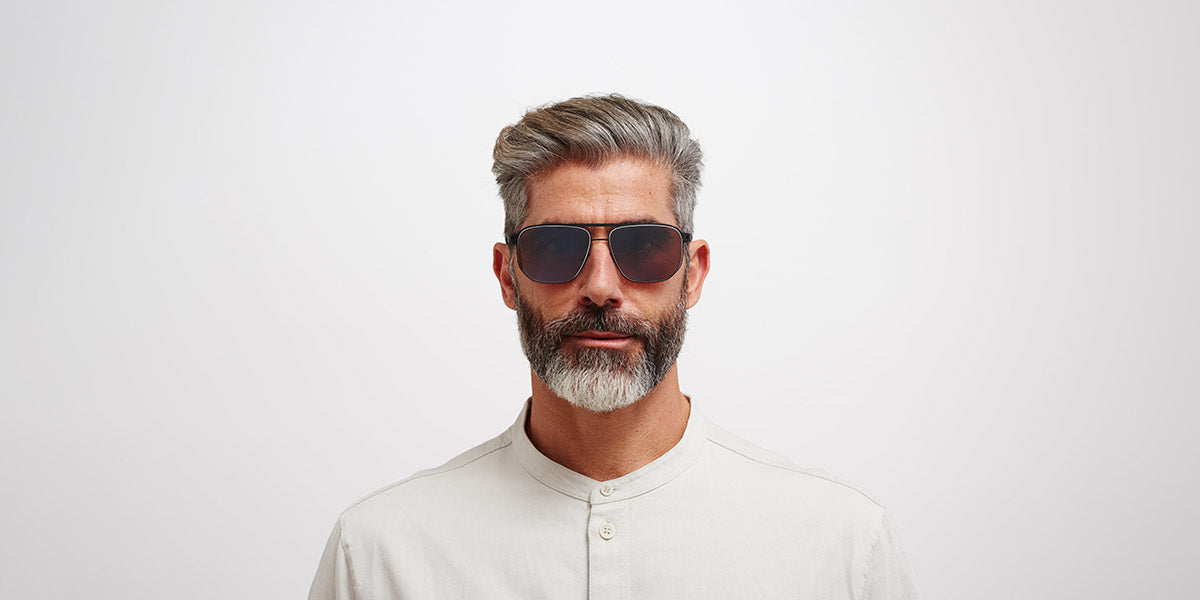 Mykita® PERRY MYK PERRY Black/White / Polarized Pro Hi-Con Grey 60 - Black/White / Polarized Pro Hi-Con Grey Sunglasses