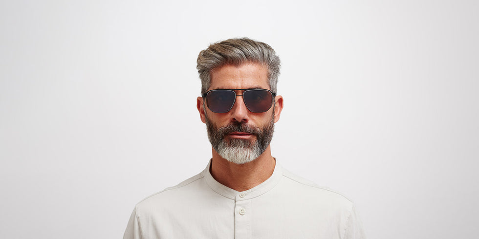 Mykita® PERRY MYK PERRY Black/White / Polarized Pro Hi-Con Grey 60 - Black/White / Polarized Pro Hi-Con Grey Sunglasses