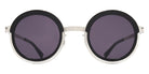 Mykita® PHILLYS MYK PHILLYS A81 Shiny Silver/Black / Cool Grey Solid 47 - A81 Shiny Silver/Black / Cool Grey Solid Sunglasses