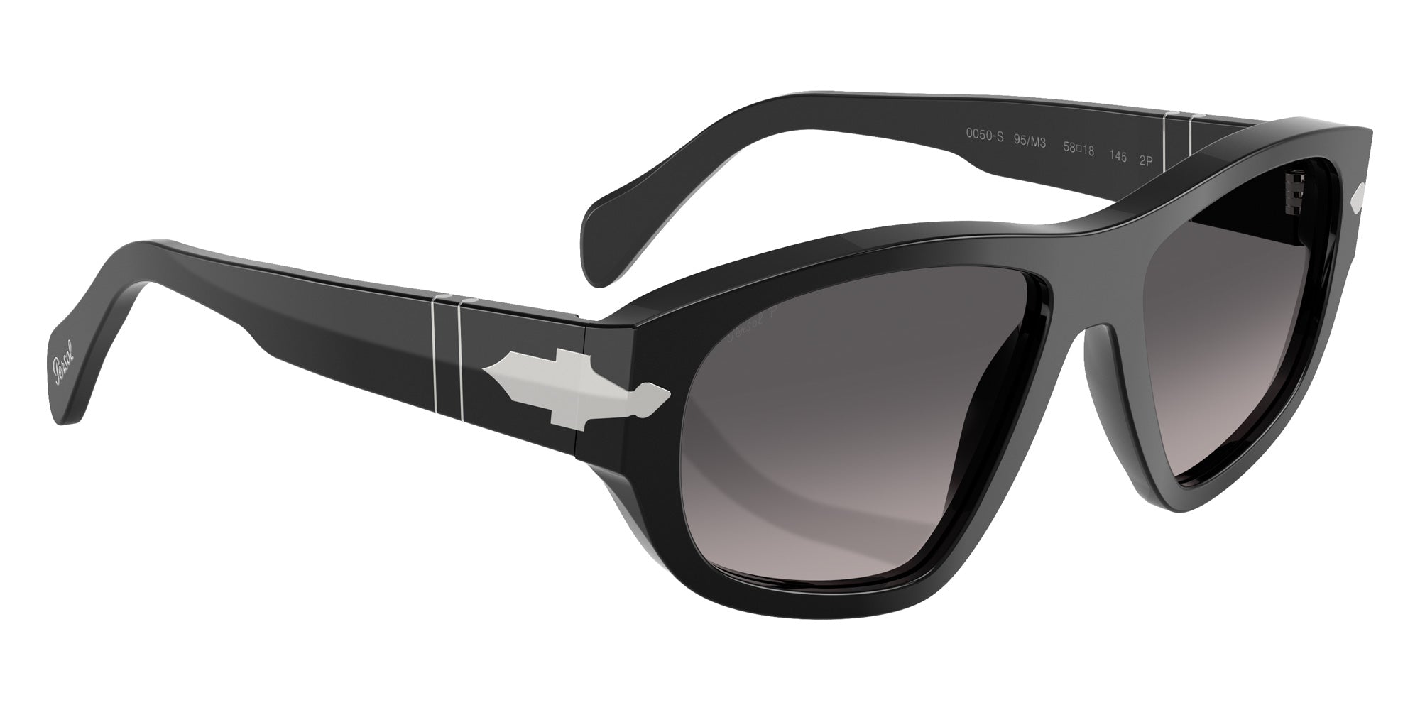 Persol® PO0050S Sunglasses PO0050S 95/M3 58 - Black Light Grey Gradient Dark