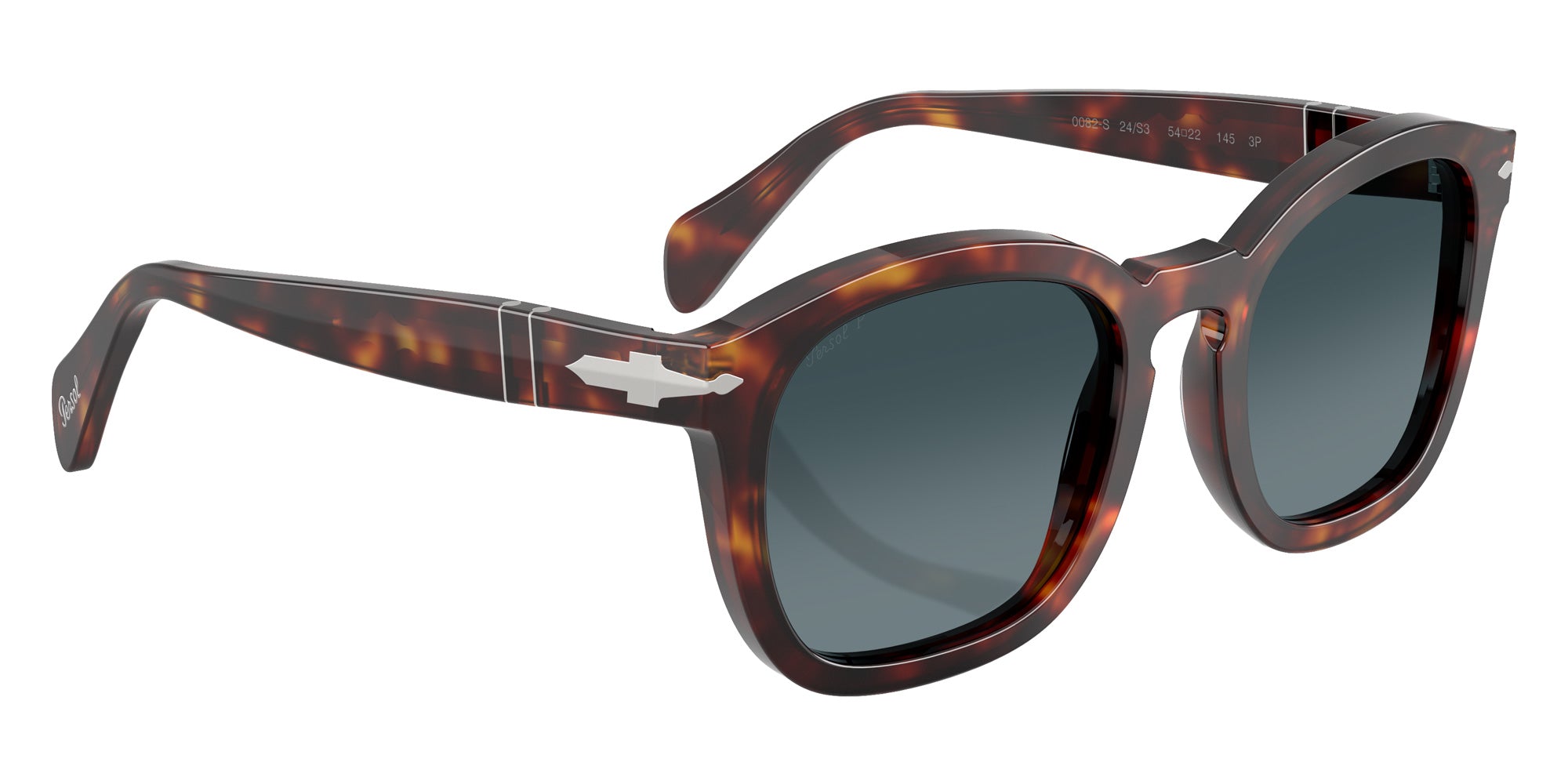 Persol® PO0082S Sunglasses PO0082S 24/S3 54 - Havana Light Blue Gradient Dar