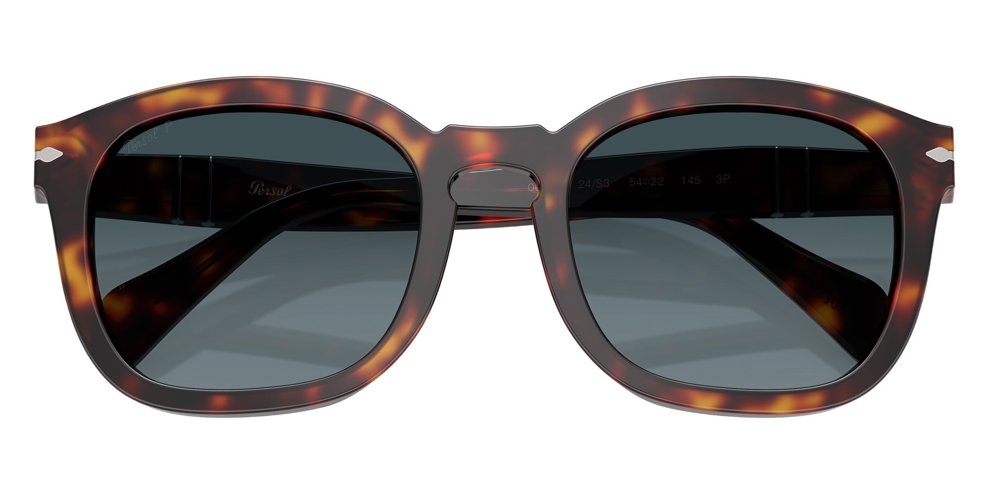 Persol® PO0082S Sunglasses PO0082S 24/S3 54 - Havana Light Blue Gradient Dar