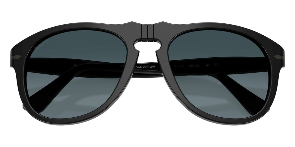 Persol® PO0649NE Sunglasses PO0649NE 95/S3 56 - Black Polar Gradient Blue