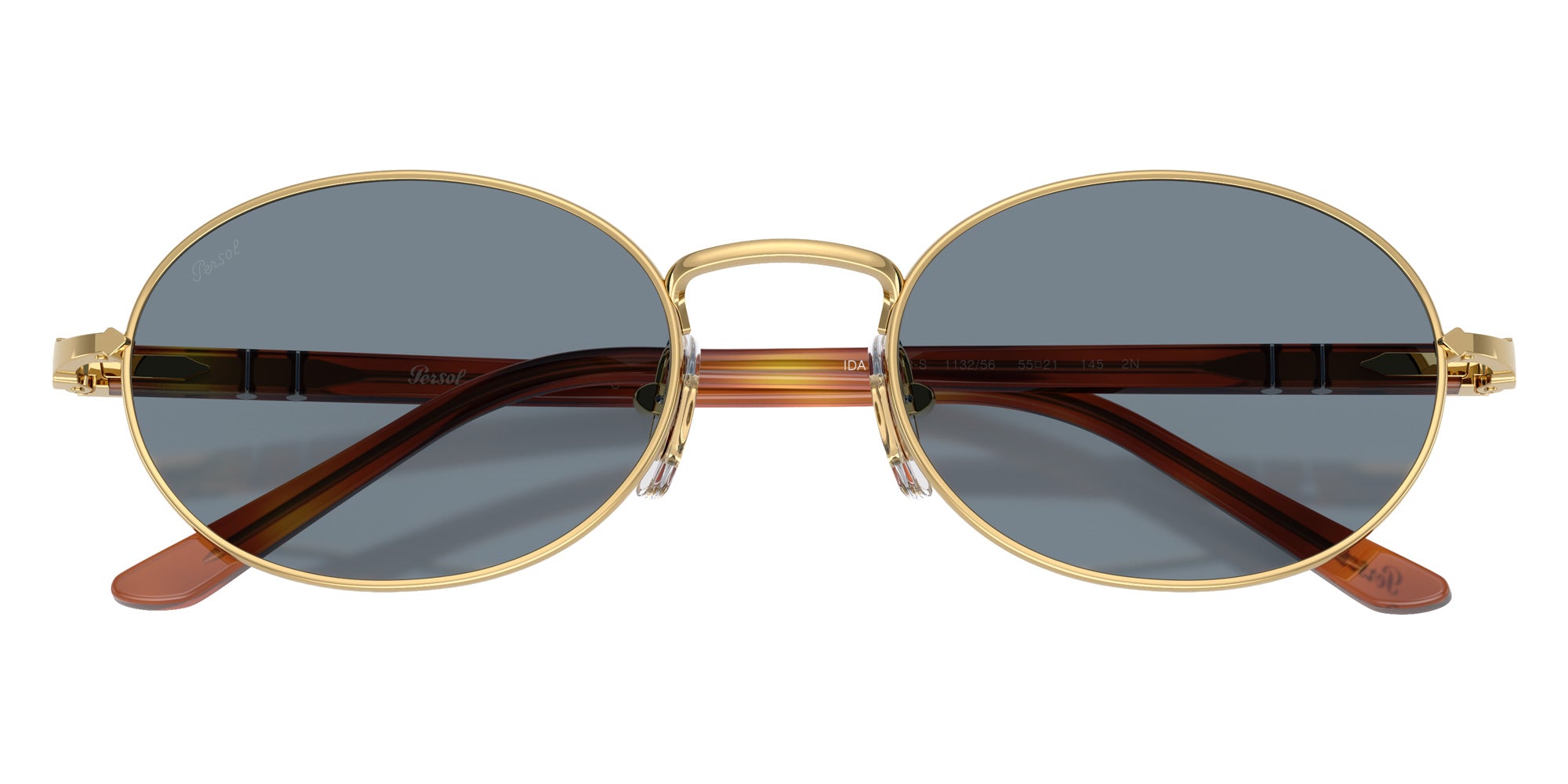 Persol® PO1018S Sunglasses PO1018S 113256 55 - Ida Gold Light Blue