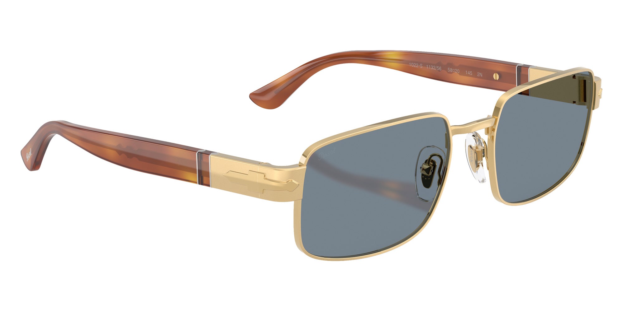 Persol® PO1022S Sunglasses PO1022S 113256 58 - Gold Light Blue