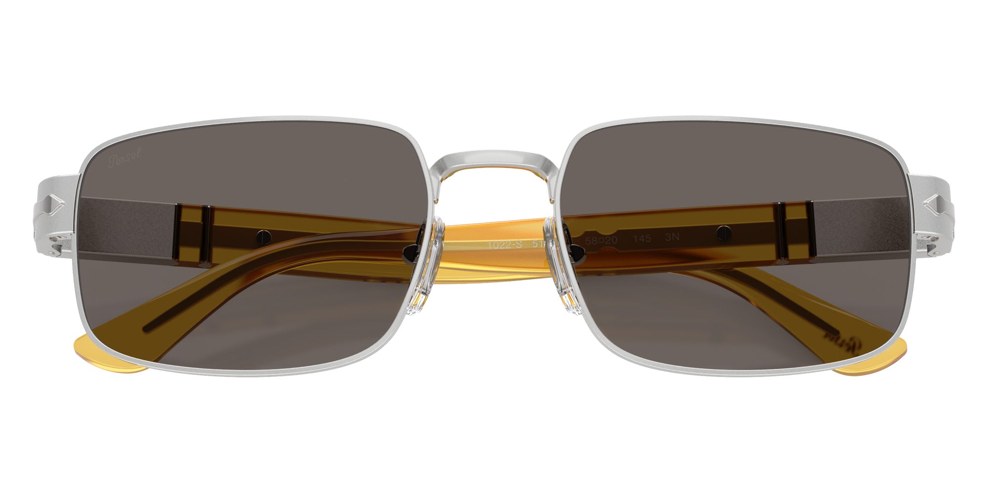Persol® PO1022S Sunglasses PO1022S 518/B1 58 - Silver Dark Grey
