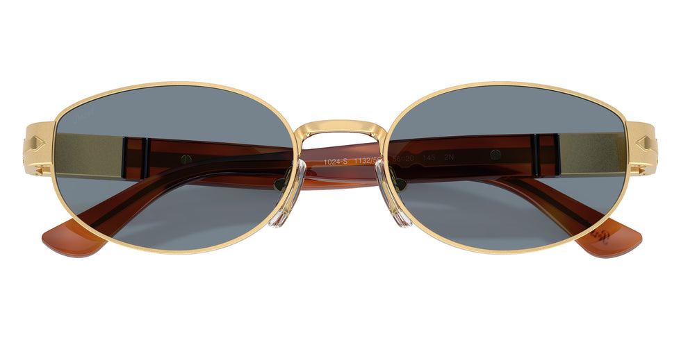 Persol® PO1024S Sunglasses PO1024S 113256 56 - Gold Light Blue