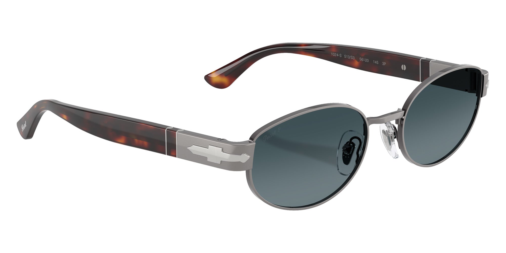 Persol® PO1024S Sunglasses PO1024S 513/S3 56 - Gunmetal Polar Gradient Blue