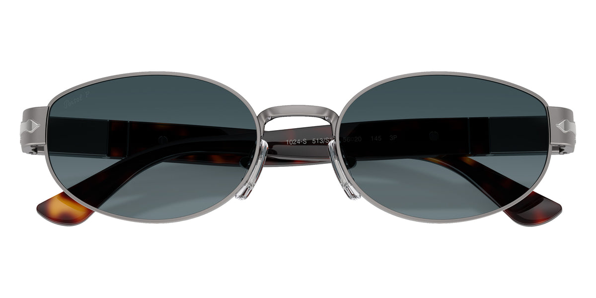 Persol® PO1024S Sunglasses PO1024S 513/S3 56 - Gunmetal Polar Gradient Blue