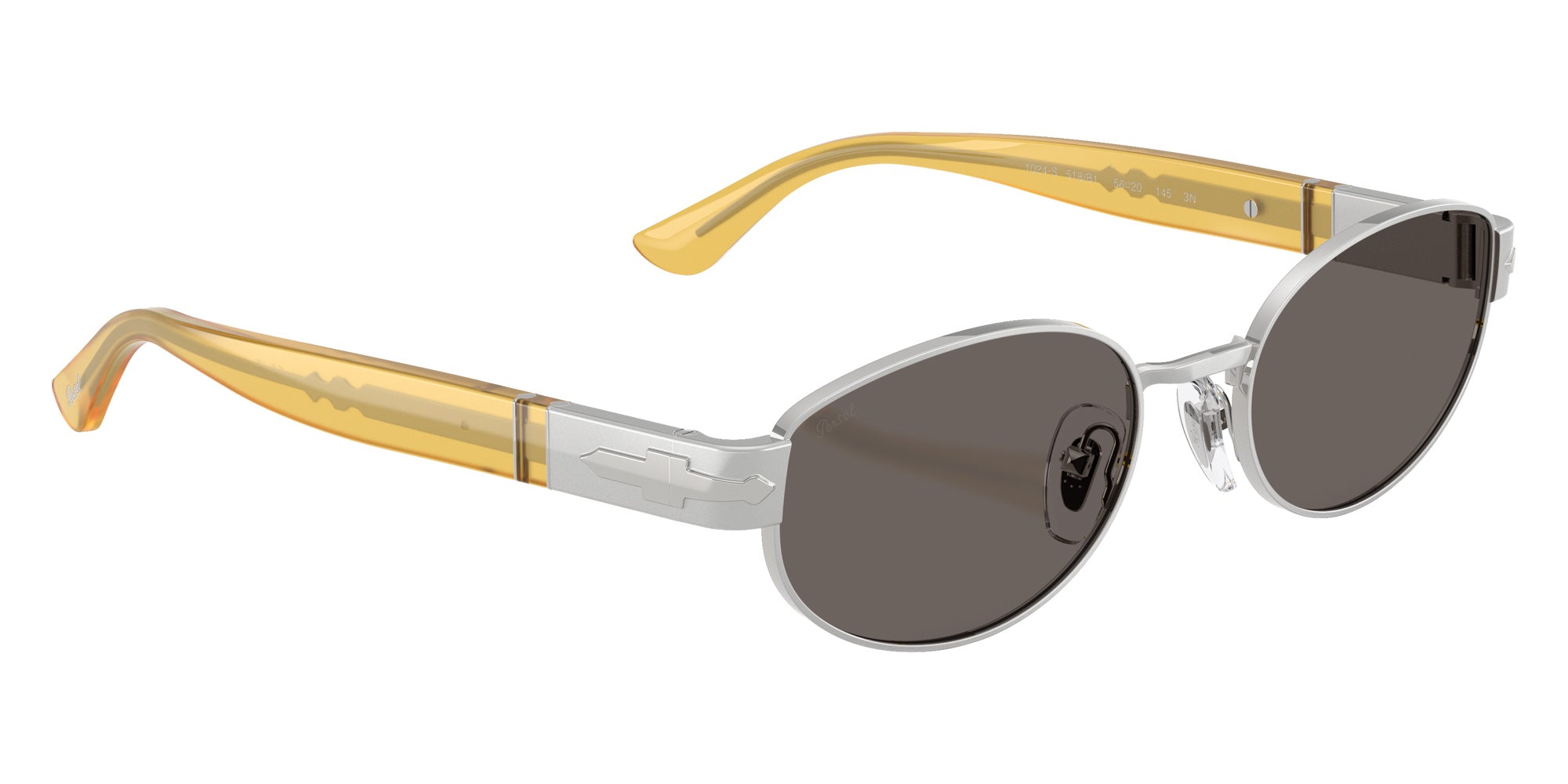 Persol® PO1024S Sunglasses PO1024S 518/B1 56 - Silver Dark Grey