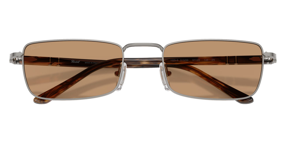 Persol® PO1025S Sunglasses PO1025S 513/53 57 - Gunmetal Brown