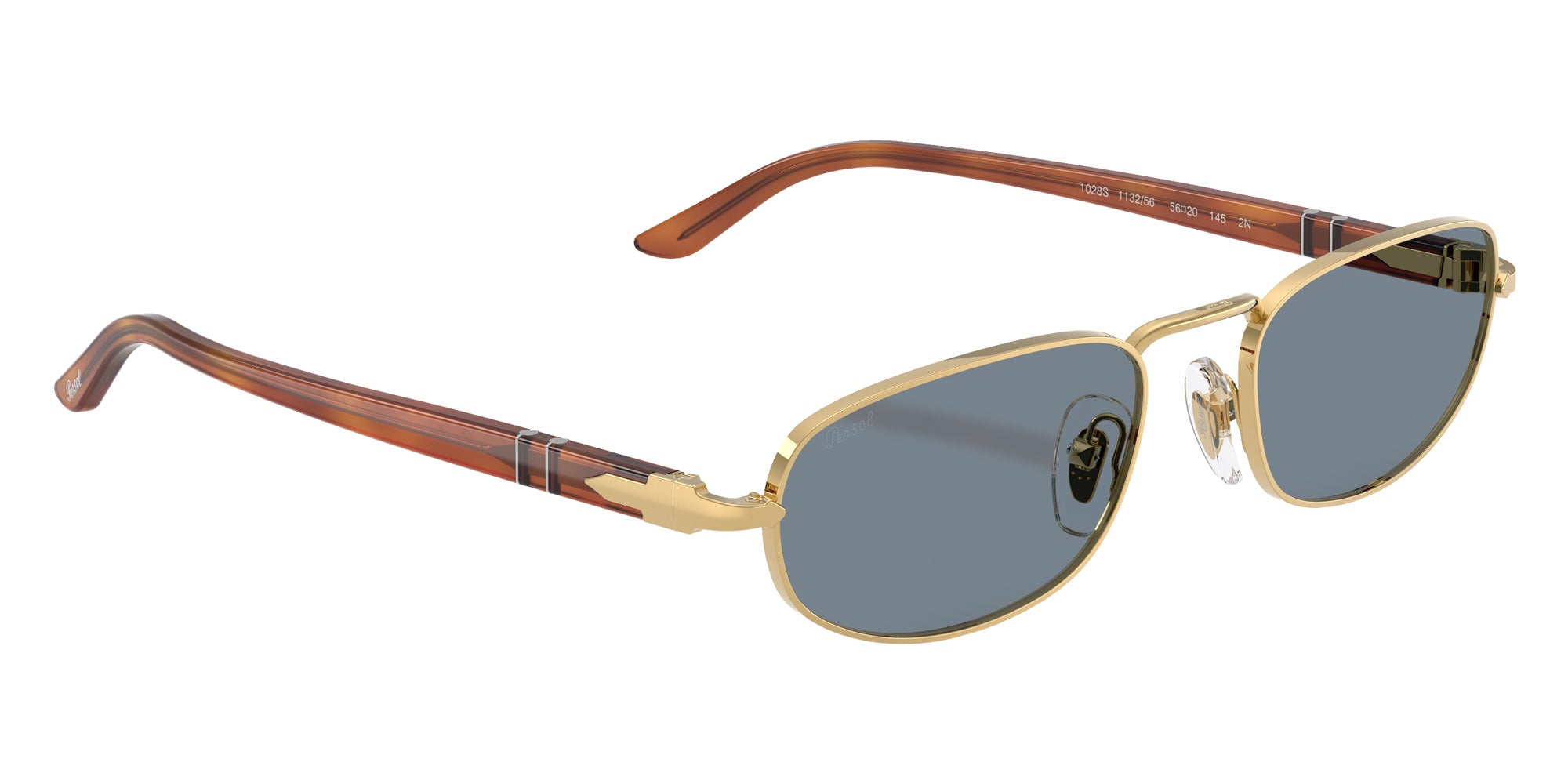 Persol® PO1028S Sunglasses PO1028S 113256 56 - Gold Light Blue